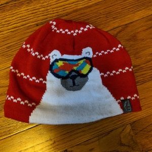 Red LL Bean Polar Bear Hat